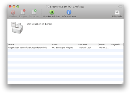 Screen Shot SMB-Drucker